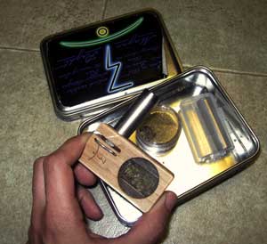 Nebula Haze holding her time-worn Magic Flight Launch Box. It still works as good as the day I got it!